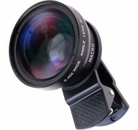 Профессиональная широкоугольная макро линза Apexel APL-045WM для фото и видео 0.45x-12.5x, Набор объективов CGJ1 2в1 для макросъемки на телефон HA-55