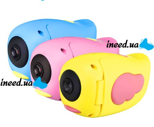 Детская видеокамера Smart Kids Video Camera DV-A100, Цифровая мини камера Птичка с фото видео съёмкой, Фотоаппарат 2" с творческой студией и играми