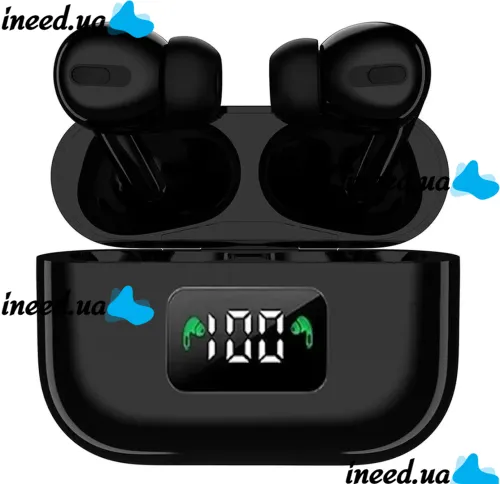Беспроводные наушники TWS AirPro i58 Bluetooth V5.0 в кейсе, Вакуумные USB наушники-гарнитура с шумоподавлением и микрофоном блютуз с кейсом Черные