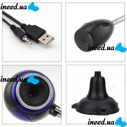 USB веб камера с микрофоном Livecam STX-08 Web Cam на присоске для ПК Компьютера