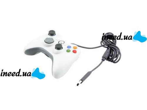 Проводной USB Джойстик для ПК USB-360 White под видом Xbox 360 вибро Белый