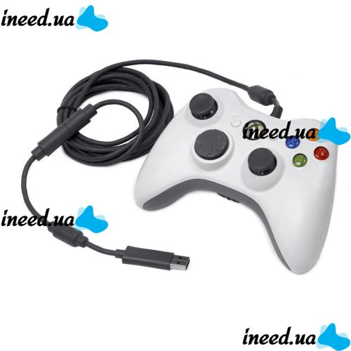 Проводной USB Джойстик для ПК USB-360 White под видом Xbox 360 вибро Белый