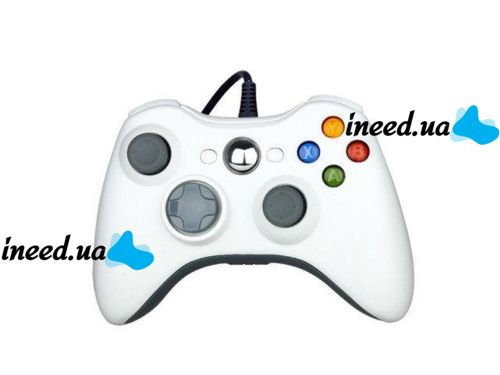 Проводной джойстик Microsoft Xbox 360 White Оригинал Белый
