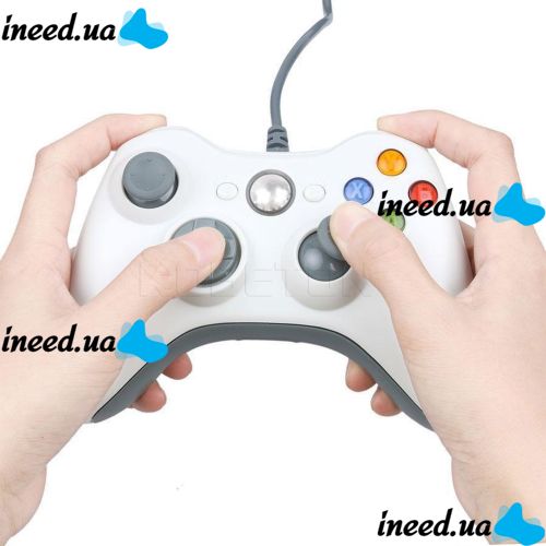 Проводной джойстик Microsoft Xbox 360 White Оригинал Белый