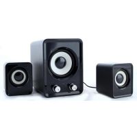 USB колонки для ПК компьютерные колонки FT-202 Mini 2.1 Black