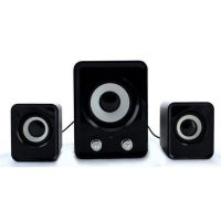 USB колонки для ПК компьютерные колонки FT-202 Mini 2.1 Black