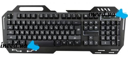 USB проводная компьютерная клавиатура Kronos KW-900 с подсветкой Black