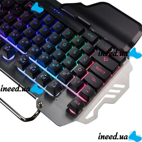 USB проводная компьютерная клавиатура Kronos KW-900 с подсветкой Black