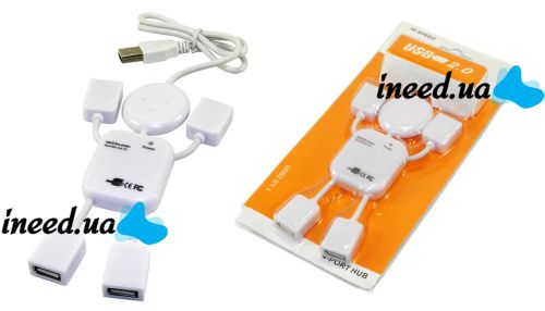 USB хаб Человечек Hi-Speed на 4 порта разветвитель