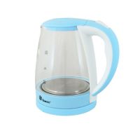 Domotec MS-8214 Sky Blue 2200W 2.2L Glass electric kettle, electric kettle with RGB color backlight
