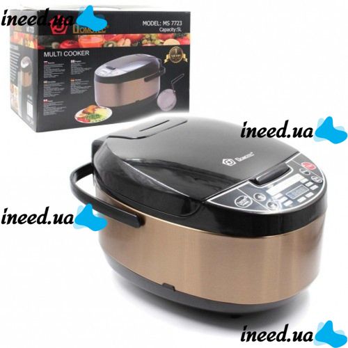 Мультиварка Domotec MS-7723 900W Gold Steel с фритюрницей на 5 литров 11 программ