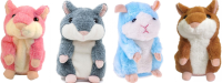 Интерактивная игрушка говорящий хомяк Woody O'Time WT0502 Grey, повторяет слова, хомячок повторюшка серый