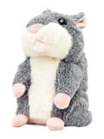 Интерактивная игрушка говорящий хомяк Woody O'Time WT0502 Grey, повторяет слова, хомячок повторюшка серый