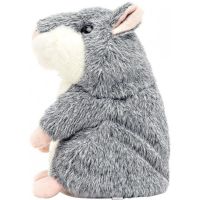 Интерактивная игрушка говорящий хомяк Woody O'Time WT0502 Grey, повторяет слова, хомячок повторюшка серый