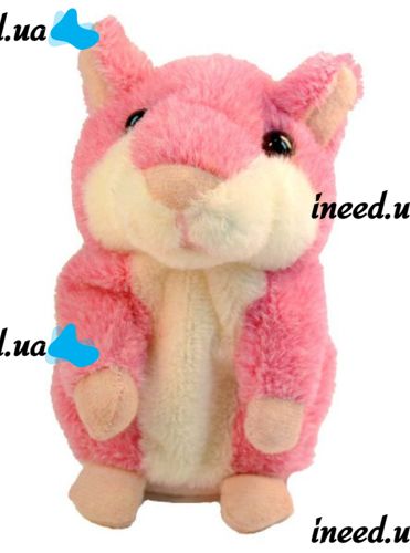 Interactive Toy Talking Hamster Woody O'time WT0502 Pink, repeats words, Hamster repeat pink