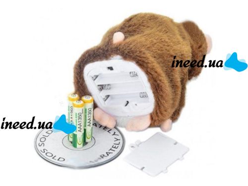 Interactive Toy Talking Hamster Woody O'TIME WT0502 Blue, repeats words, Hamster repeater Blue