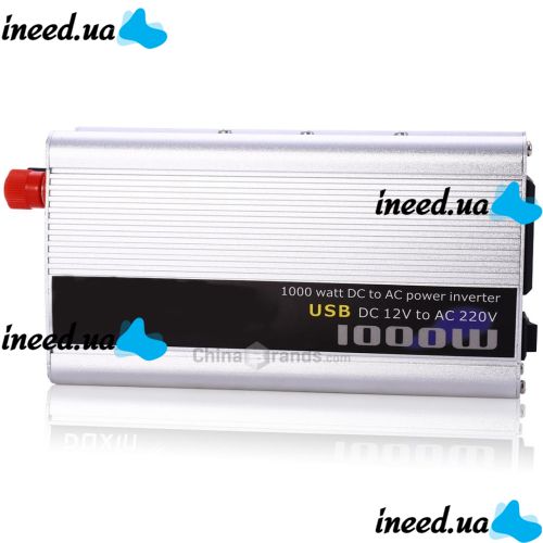 Автомобильный инвертор 12V-220V 1000W преобразователь напряжения, 12В 220В 1000Вт