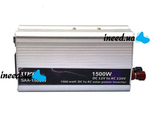 Автомобильный преобразователь напряжения UKC SAA-1500W 12V-230V 1500W авто инвертор в коробке