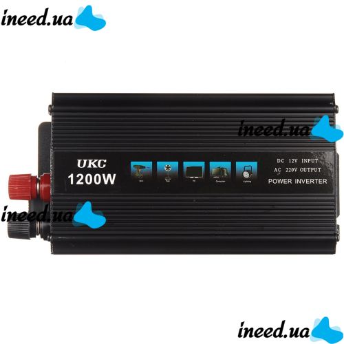 Автомобильный инвертор UKC SSK 1200W преобразователь напряжения, 12В 220В 1200Вт