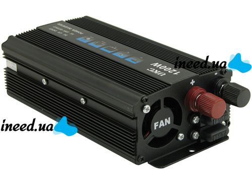 Автомобильный инвертор UKC SSK 1200W преобразователь напряжения, 12В 220В 1200Вт