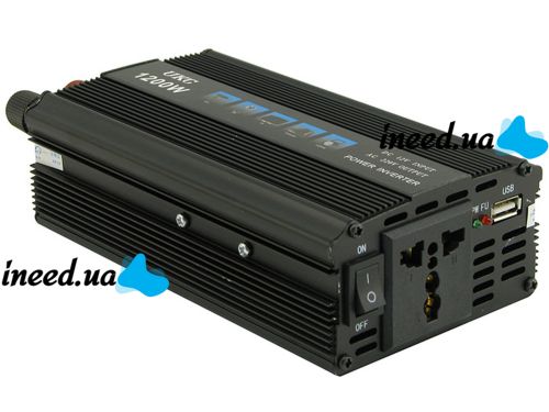 Автомобильный инвертор UKC SSK 1200W преобразователь напряжения, 12В 220В 1200Вт