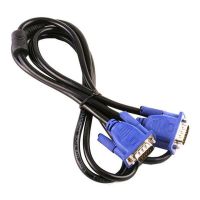 Кабель переходник GBX с VGA на VGA папа-папа длинной 1.5м с двумя фильтрами, Шнур интерфейсный 1.5 метра для монитора, телевизора и проектора