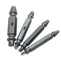 Набор экстракторов бит Easy Out Tool S2 4 шт в коробке, двухсторонние насадки для выкручивания сломанных, слизанных саморезов и болтов на шуруповерт