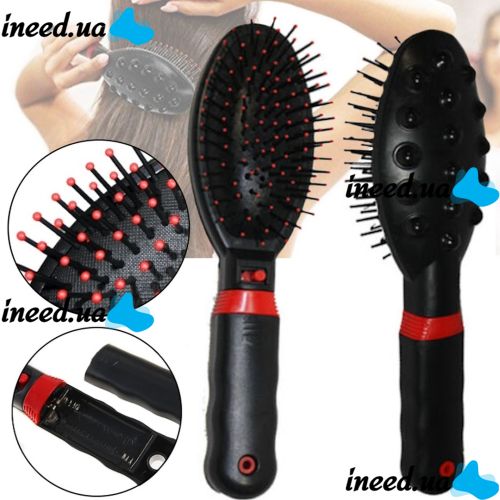 Electric Massage Comb Massage Hair Brush RM-709 for straightening hair, Vibrating Massager Comb for any type of hair Black