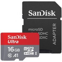 Карта памяти microSD SanDisk Ultra 16GB class 10 c переходником SDHC адаптер SDXC