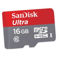 Карта памяти microSD SanDisk Ultra 16GB class 10 c переходником SDHC адаптер SDXC