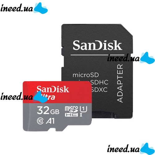 Карта памяти microSD SanDisk Ultra 32GB class 10 c переходником SDHC адаптер SDXC