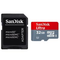 Карта памяти microSD SanDisk Ultra 32GB class 10 c переходником SDHC адаптер SDXC