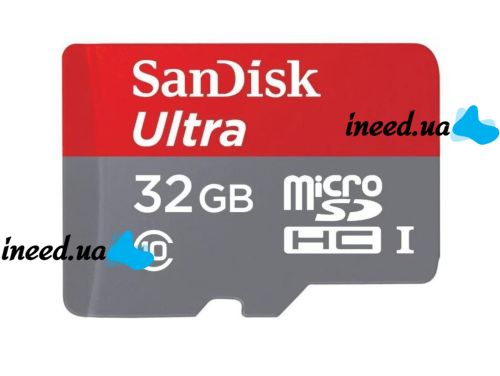 Карта памяти microSD SanDisk Ultra 32GB class 10 c переходником SDHC адаптер SDXC