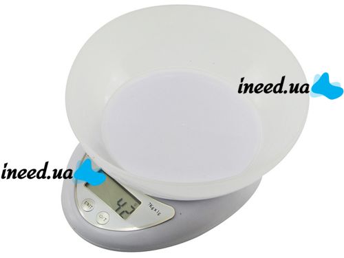 Электронные кухонные весы Domotec MS-126 с чашей до 7 кг ACS-126 / Matarix MX-407, Кулинарные весы Домотек для продуктов на батарейках Белые