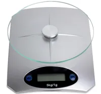 Кухонные электронные весы Domotec MS-KE5 от 1г до 5 кг Air Glass стеклянные до 5кг Домотек с LCD-дисплеем и автоматическим выключением Серые