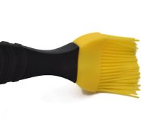 Набор кондитерских силиконовых кистей Better Brush из 3 штук с пластиковой ручкой для смазывания еды, выпечки, кулинарные кисточки для кухни Желтые
