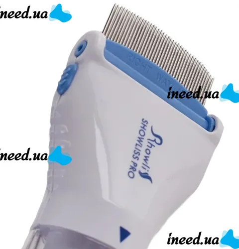 Electric comb for removing lice and nits Licetec V-Comb WN-38 with vacuum, Flea comb with stainless steel nozzle for animals White