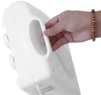 Напольный электрический тепловентилятор дуйка Domotec MS-5903 2000W, Переносной настольный обогреватель 2 в 1 с терморегулятором Домотек MS5903 Белый