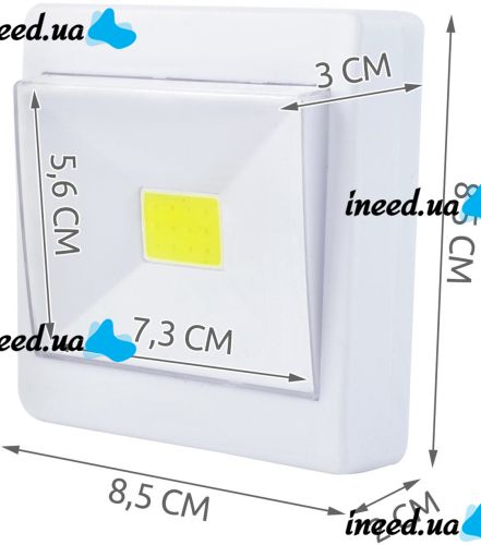 Светодиодный настенный LED светильник COB UP! LP-9102E на батарейках light switch беспроводной переносной выключатель, подсветка на магните липучке