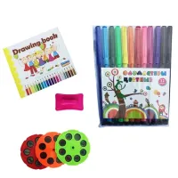 Children's Educational LED Projector for Drawing Projector Painting with Markers and a Table Set for Creativity Table with Slides Pink