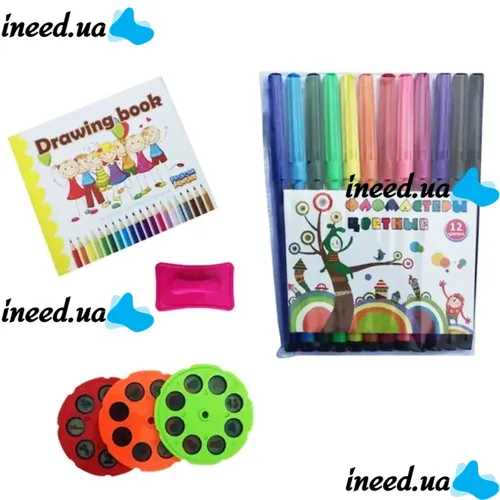 Children's Educational LED Projector for Drawing Projector Painting with Markers and a Table Set for Creativity Table with Slides Pink