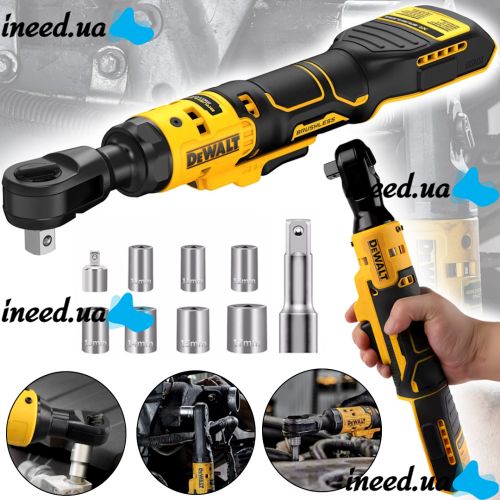 Аккумуляторный угловой гайковерт трещотка DeWalt DCF512D1 48V бесщеточный электроинструмент для откручивания и закручивания болтов и гаек 1/2 X-474