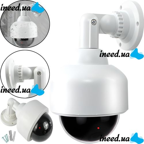 Универсальная камера видеонаблюдения обманка муляж Camera Abtech Dummy 2000 с датчиком движения, Камера-обманка с мигающим светодиодом на батарейках