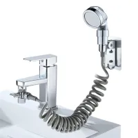Душевая насадка на кран Mix Shower Mini с гибким шлангом и креплением на смеситель, Душевой комплект с адаптером аэратором для подключения душа