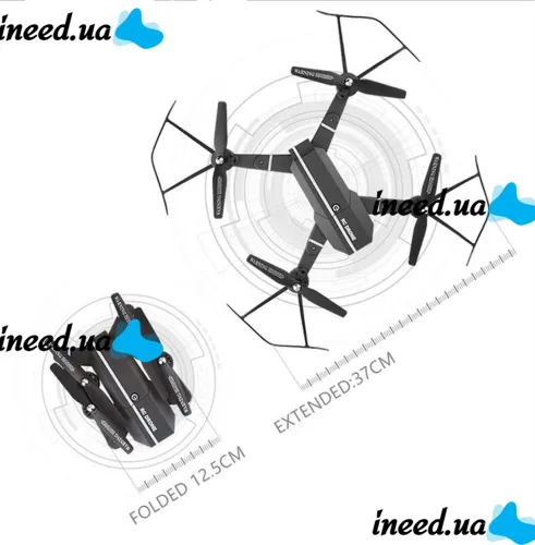 Складной аккумуляторный квадрокоптер RC Drone 8807 FPV c HD WiFi камерой барометром, четырех осевой дрон, коптер с функцией возврата CTW 8807W