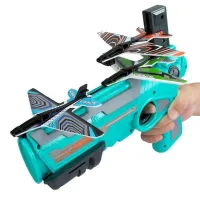 Children's Toy Gun Catapult Air Battle with 4 Flying Airplanes, Toy Launcher Blaster Launching Planes For Children