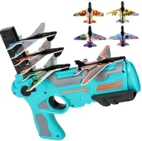 Children's Toy Gun Catapult Air Battle with 4 Flying Airplanes, Toy Launcher Blaster Launching Planes For Children