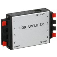 Универсальный двухплатный усилитель напряжения RGB Amplifier XM-01 12V-24v 6A для светодиодной LED ленты, Контроллер 12В для лед лент Серебристый