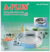 Round Strainer A-Plus BP-1262 Sieve Set for sifting flour and powdered sugar sieves of different diameters 6 pcs for sifting cocoa made of stainless steel