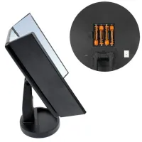 Cosmetic Triple Mirror with Touch Button Superstar Magnifying Mirror JN-817 3 in 1 with Magnification, Folding Mirror with LED Backlight Black